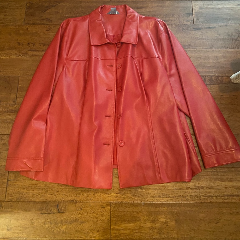 Koret Faux Leather Jacket Size 26W NWOT